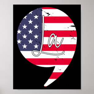 Funny Kamala Harris 2024 Präsident Comma La Americ Poster