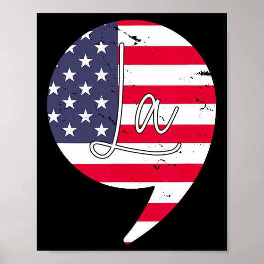 Funny Kamala Harris 2024 Präsident Comma La Americ Poster (Vorne)