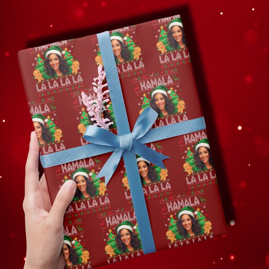Funny Kamala Harris 2024 Weihnachten Geschenkpapier