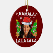Funny Kamala Harris 2024 Weihnachten Ugly Geschenk Keramik Ornament (Rechts)