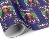 Funny Kamala Harris 2024 Weihnachts Comma La Gift Geschenkpapier (Rolleneckpunkt)