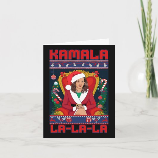 Funny Kamala Harris 2024 Weihnachts Comma La Men W Karte (Vorderseite)