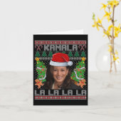 Funny Kamala Harris 2024 Weihnachts Comma La Men W Karte (Gelbe Blume)