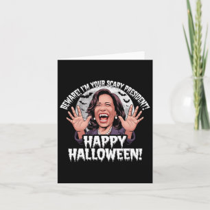 Funny Kamala Harris Beängstigend Halloween Gag Prä Karte