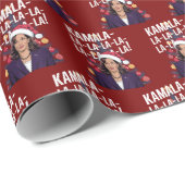 Funny Kamala Harris Christmas Holiday Kamala-la-la Geschenkpapier (Rolleneckpunkt)