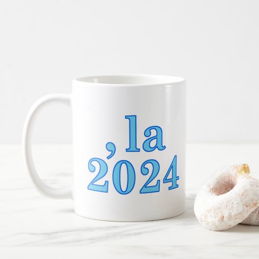Funny Kamala Harris Comma La 2024 Kaffeetasse (Mit Donut)