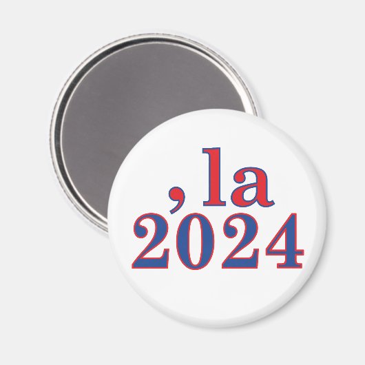 Funny Kamala Harris Comma La 2024 Magnet (Vorderseite/Rückseite)