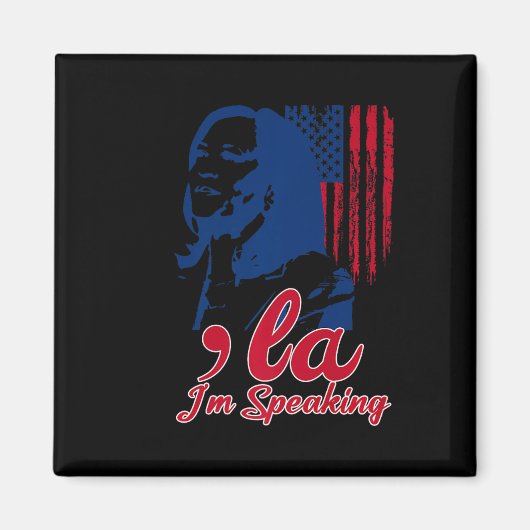 Funny Kamala Harris Comma La Im Speaking Magnet (Vorne)