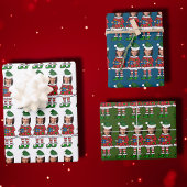 Funny kamala harris Custom Face Foto Elf Xmas Geschenkpapier Set