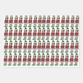 Funny kamala harris Custom Face Foto Elf Xmas Geschenkpapier Set (Vorderseite)