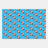 Funny Kamala Harris Face Weihnachtsmannmütze Weihn Geschenkpapier Set (Vorderseite 3)