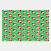 Funny Kamala Harris Face Weihnachtsmannmütze Weihn Geschenkpapier Set (Vorderseite 2)