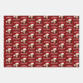 Funny Kamala Harris Face Weihnachtsmannmütze Weihn Geschenkpapier Set (Vorderseite)