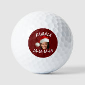 Funny Kamala Harris Face Weihnachtsmannmütze Weihn Golfball (Vorderseite)