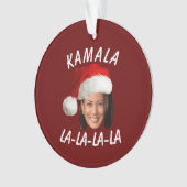 Funny Kamala Harris Face Weihnachtsmannmütze Weihn Ornament (Vorderseite)