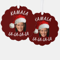 Funny Kamala Harris Face Weihnachtsmannmütze Weihn