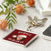 Funny Kamala Harris Face Weihnachtsmannmütze Weihn Schlüsselanhänger (Seite)