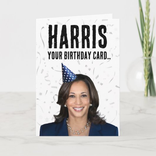 Funny Kamala Harris Geburtstag - Harris Ihre Karte (Vorderseite)