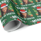 Funny Kamala Harris Merry 4. Ostern Geschenkpapier (Rolleneckpunkt)