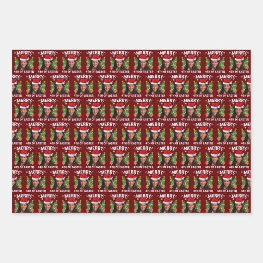 Funny Kamala Harris Merry 4. Ostern Geschenkpapier Set (Vorderseite 2)