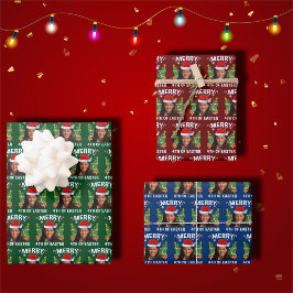 Funny Kamala Harris Merry 4. Ostern Geschenkpapier Set