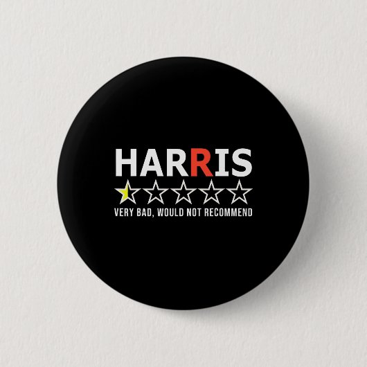 Funny Kamala Harris sehr schlecht würde nicht empf Button (Vorderseite)