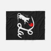 Funny Kamala Harris Tim Wheimer 2024 Cat Comma La Fleecedecke (Vorderseite (Horizontal))