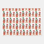 Funny Kamala Harris Walz Face Gingerbread Geschenkpapier Set (Vorderseite 2)