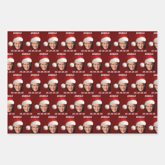 Funny Kamala Harris Weihnachten Geschenkpapier Set (Vorderseite)