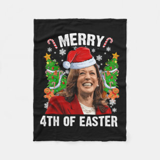 Funny Kamala Harris Weihnachtsfeier Weihnachtsmann Fleecedecke