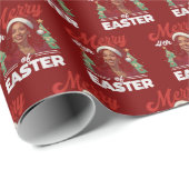 Funny Kamala Harris Weihnachtsfeier Weihnachtsmann Geschenkpapier (Rolleneckpunkt)