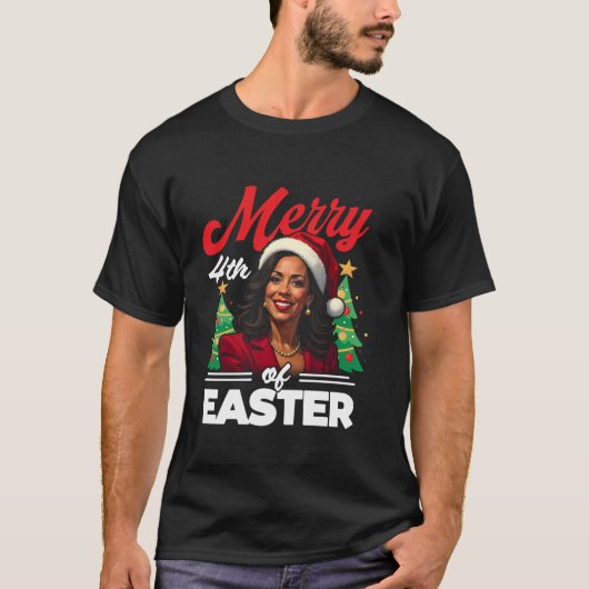 Funny Kamala Harris Weihnachtsfeier Weihnachtsmann T-Shirt (Vorderseite)