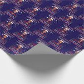 Funny Kamala Santa Claus Weihnachten Ugly Geschenk Geschenkpapier (Ecke)