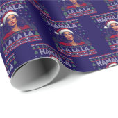 Funny Kamala Santa Claus Weihnachten Ugly Geschenk Geschenkpapier (Rolleneckpunkt)