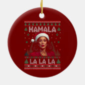 Funny Kamala Santa Claus Weihnachten Ugly Geschenk Keramik Ornament (Hinten)