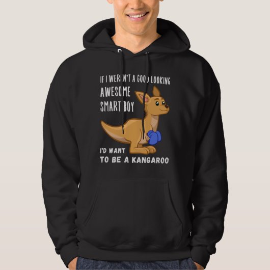 Funny Kangaroo Boy Lover Quote Sprichwort Phrase N Hoodie (Vorderseite)