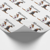 Funny Kangaroo Bride und Groom Wedding Design Geschenkpapier (Ecke)
