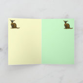 Funny Kangaroo Geburtstagskarte Karte (Innenseite)