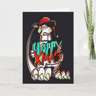 funny Kangaroo, Hoppy Xmas Feiertagskarte
