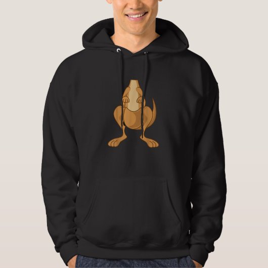 Funny Kangaroo Kostüm Funny Halloween Easy DIY Hoodie (Vorderseite)