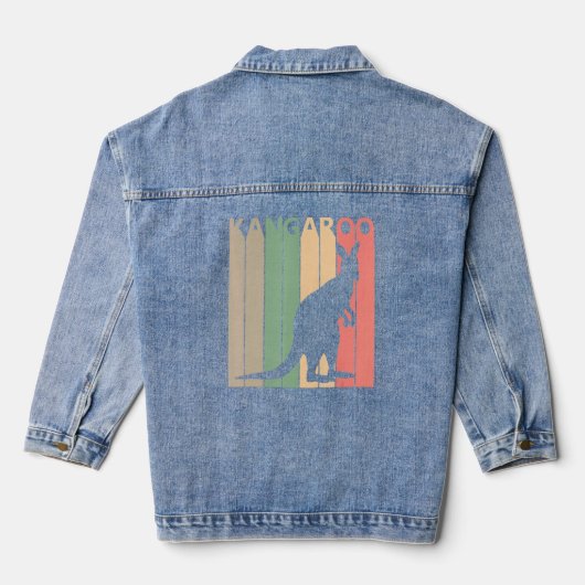 Funny Kangaroo Kostüm Jeansjacke (Rückseite)