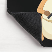 Funny Kangaroo Sungles Playing Dminton Mousepad (Ecke)