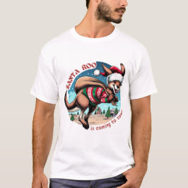 Funny Kangaroo Weihnachtsmannmütze Xmas Animals T  T-Shirt