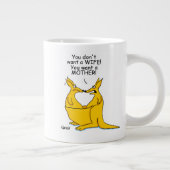Funny Kangaroos Cartoon Jumbo-Tasse (Rechts)