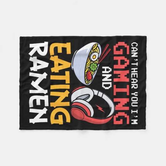 Funny kann dich nicht hören, ich spiele und esse R Fleecedecke (Vorderseite (Horizontal))