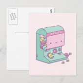 Funny Kapselspielzeug Flucht Japan Doodle Postkart Postkarte (Vorne/Hinten)