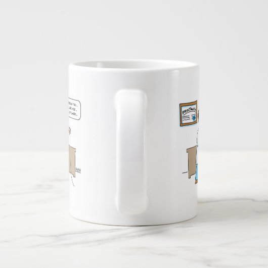 Funny Karaoke Proctologist Singing Song Jumbo-Tasse (Rückseite)