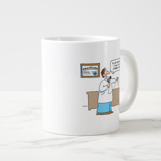 Funny Karaoke Proctologist Singing Song Jumbo-Tasse (Vorderseite Rechts)