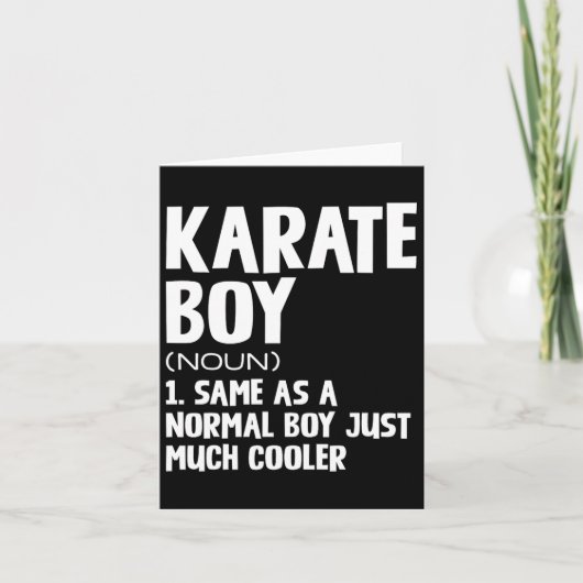 Funny Karate Boys Definition Karte (Vorderseite)