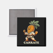 Funny Karate Carrot Karate Karate Trainer Karate Magnet (Vorderseite/Rückseite)